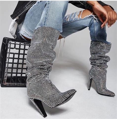 ysl boots crystal replica|ysl glitter boots.